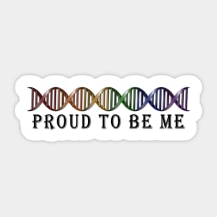 LGBTQ Pride Rainbow Colored DNA Strand Sticker